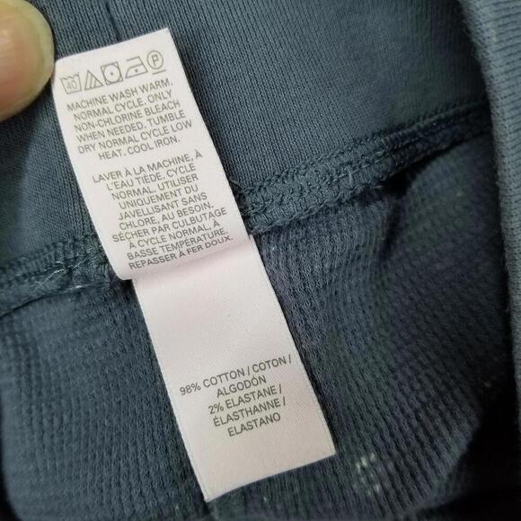 Victorias Secret Thermal Henley PJ Set Small Gray Pink White Waffle Knit Pajamas - Picture 12 of 13